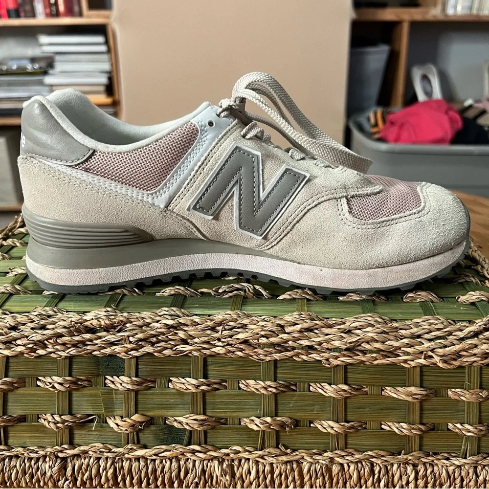 New Balance 547 Series Cream and Pink Sneakers (Gently used) - Picture 2 of 8